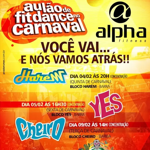 Alpha Fitness promove aulão de Fit Dance em blocos e camarotes durante a folia 