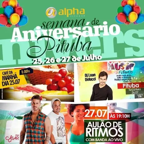 DJ Luan Delucci e banda Pra Casar animam aniversário da Alpha Fitness Pituba