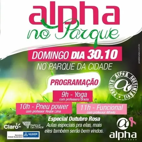 Parque da Cidade recebe mais uma edição do projeto Alpha no Parque 