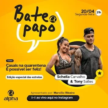 Scheila Carvalho, Tony Salles e Minotaurinho participam de projetos da Rede Alpha Fitness essa semana