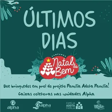 Natal 2020: Rede Alpha Fitness promove campanha de Natal em prol do projeto “Família Adota Família” 